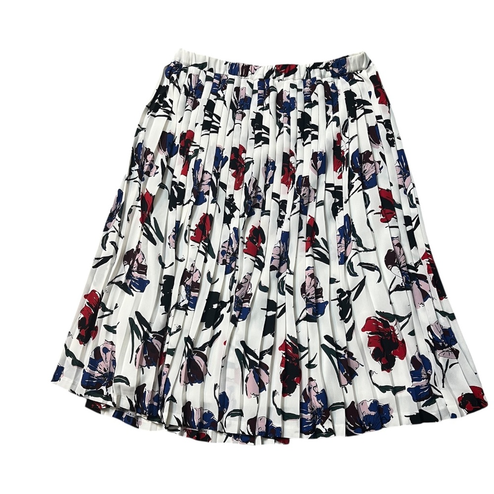 Banana Republic Floral Pleated Skirt Size M